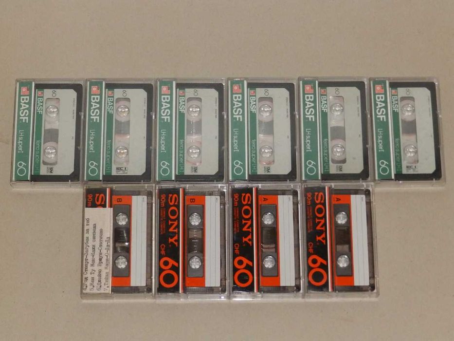 Аудио касети Normal Sony CHF 60 и BASF LH SUPER I 60