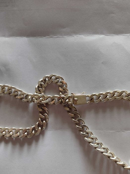 Lant cuban argint 925 de 1 cm si 87 grame