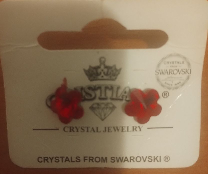 Обеци с кристали Swarovski