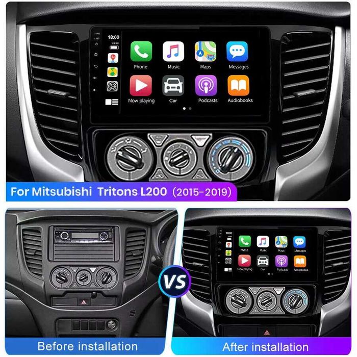 Мултимедия за Mitsubishi Triton L200 Двоен дин Навигация плеър Android