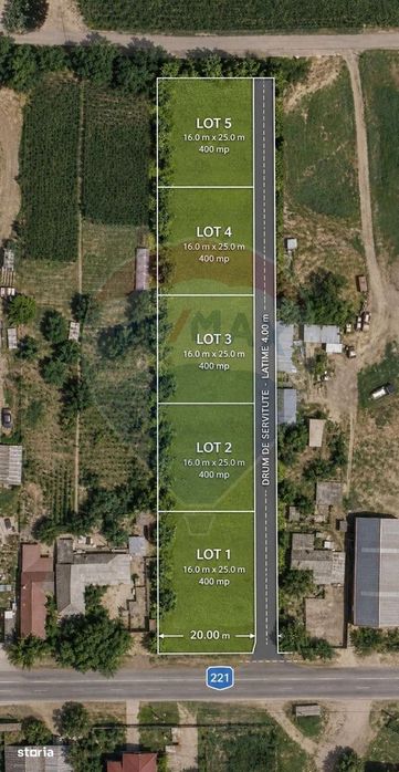 Teren intravilan 1.300 mp | Cazasu | Ideal investiție