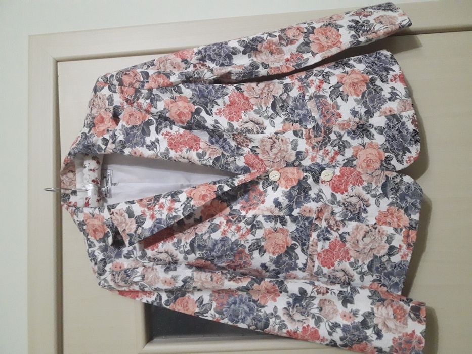 Дамска блуза на цветя XXL, елегантно сако L,черна жилетка XL