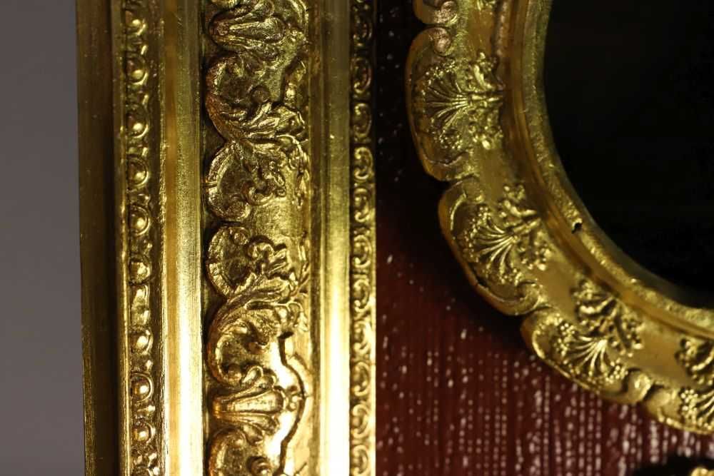 Cutie de lemn cu foita de aur pentru ceas perete