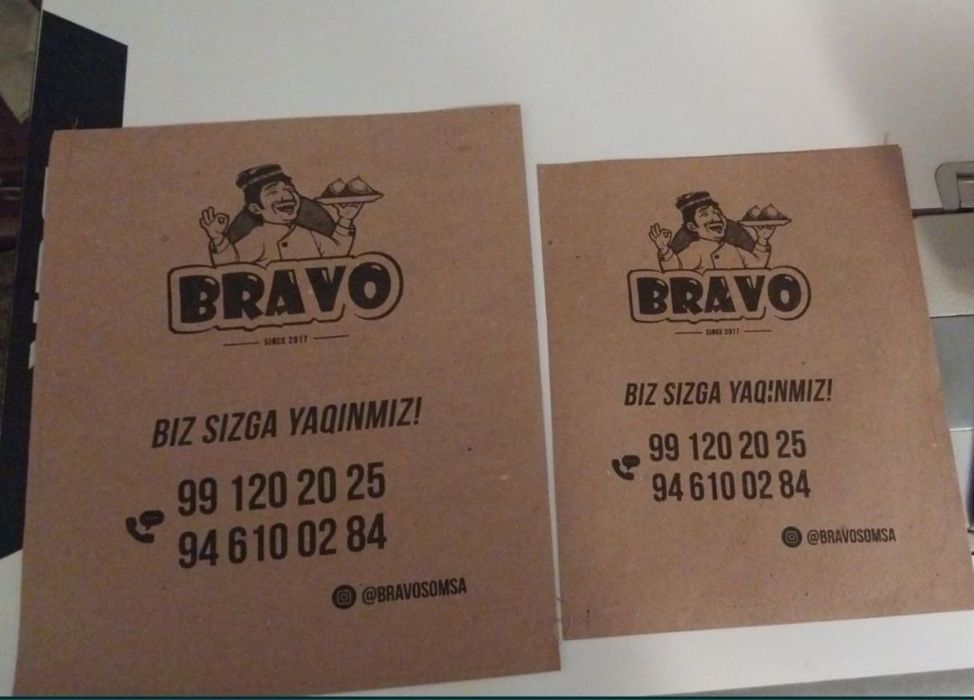 Qogoz paketlar somsa gumma uchun