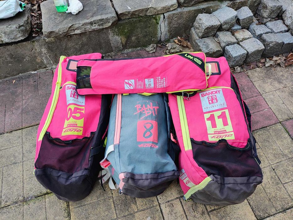 Комплект кайт крила F-One Bandit 5 м2, 8 м2, 11 м2 и бар Lynx