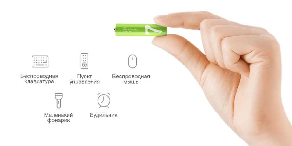 Батарейки пальчиковые, батарейка Xiaomi ZMI Rainbow ZI7 тип AA, 10 шт.