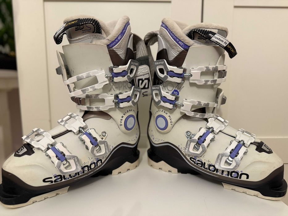 Clăpari schi Salomon X-Pro W 70 Albi – damă, mărime 23.5 (36)