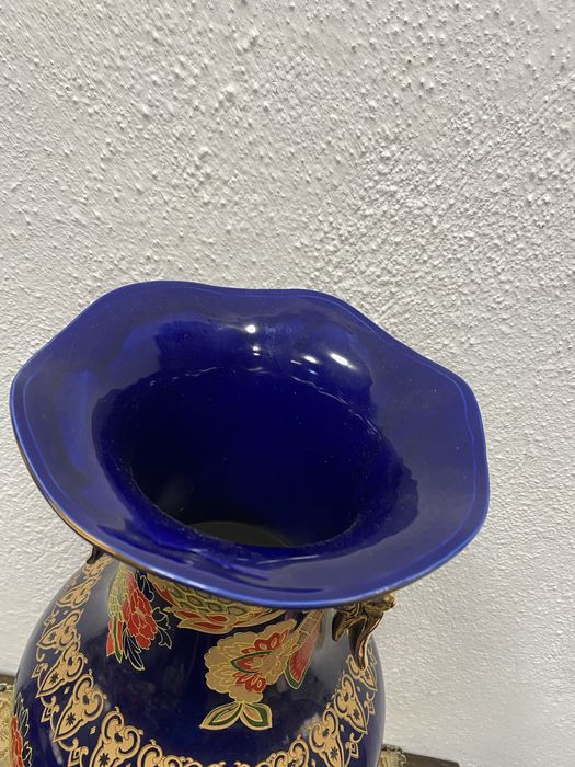 Голяма масивна кристална купа рязано стъкло Европа 1970-те