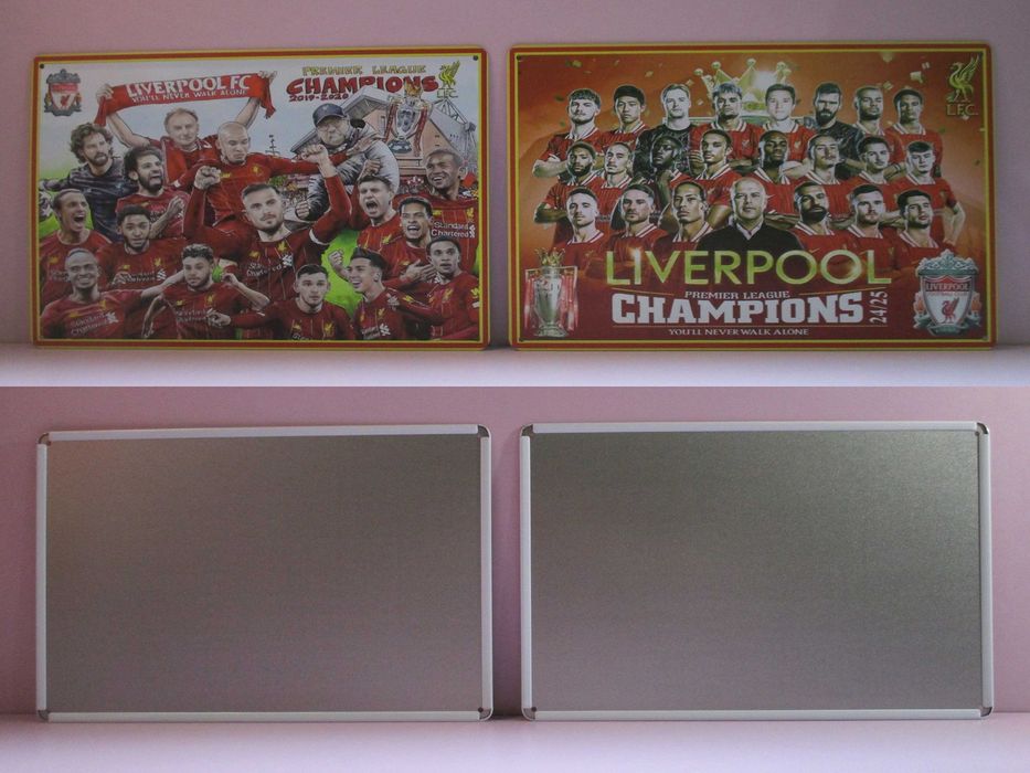 2 Метални Табели-Картини-Liverpool-Premier League Champions-2020/2025