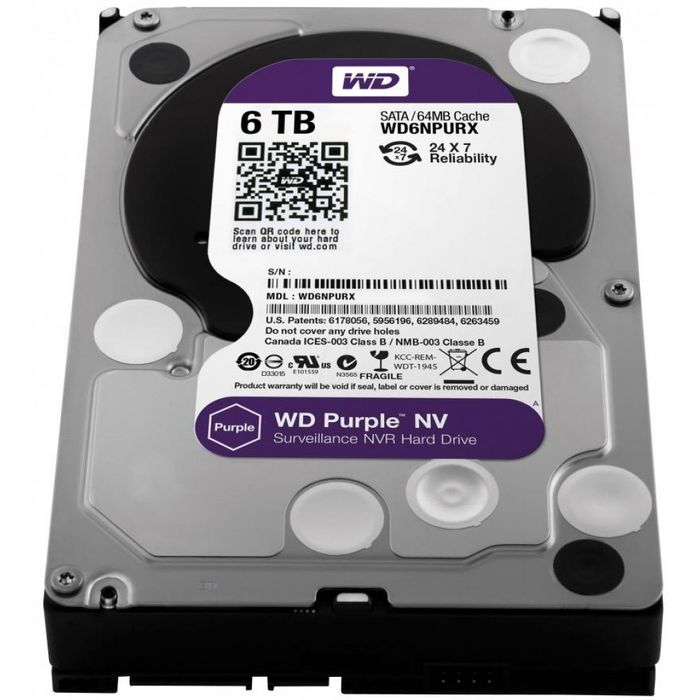 6 Тб WD Purple для Видеонаблюдения