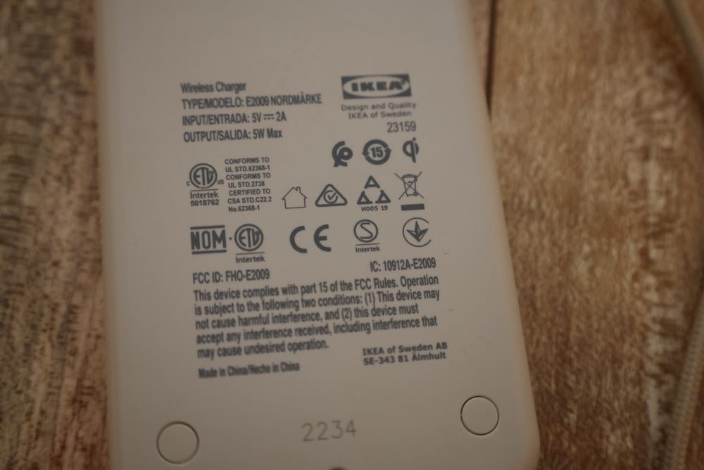 Încărcător wireless ikea