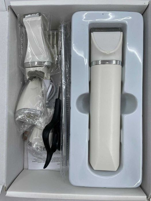 Masina de tuns silentioasa 4 in 1 pt animale de companie, alb, Hoofun