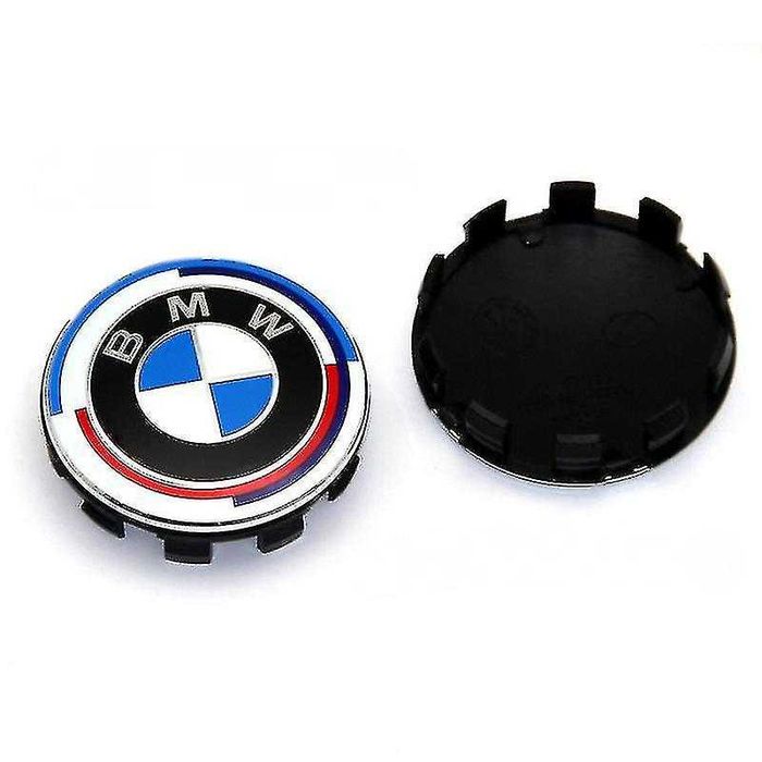 Set 4 Embleme Jante BMW 56mm / 68mm Editie 50 De Ani Capace Roti Sigle