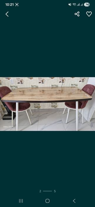 Стулья, 6 штук, бордовые