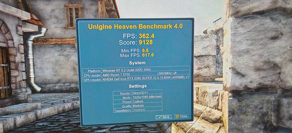 Добро Геймърско PC Ryzen 7 5700/32Gb/1TB SSD/Aorus 2080 Super/Гаранция