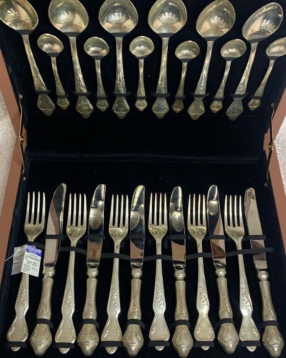 Набор столовых приборов из серебра 925 пробы