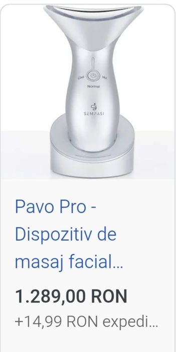Sempasi Pavo Pro -aparat antiriduri și reducere a gușei