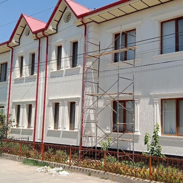 Travertino fasad ishlari