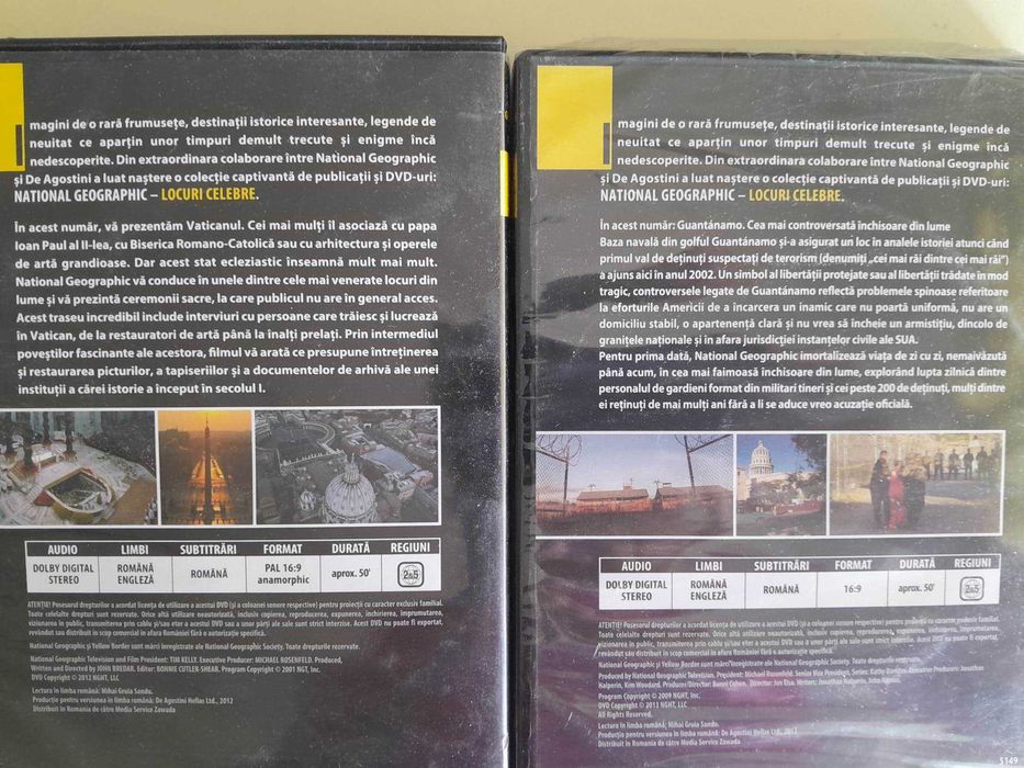 Colectie DeAgostini - seria LOCURI CELEBRE- 4 dvd