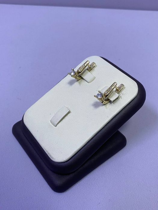Серьги с камнями золото / СТ 35963