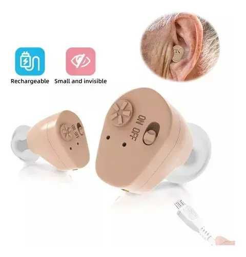 Топ цена!Удобeн слухов апарат с малки размери тип тапа с телесен  цвятXB-102