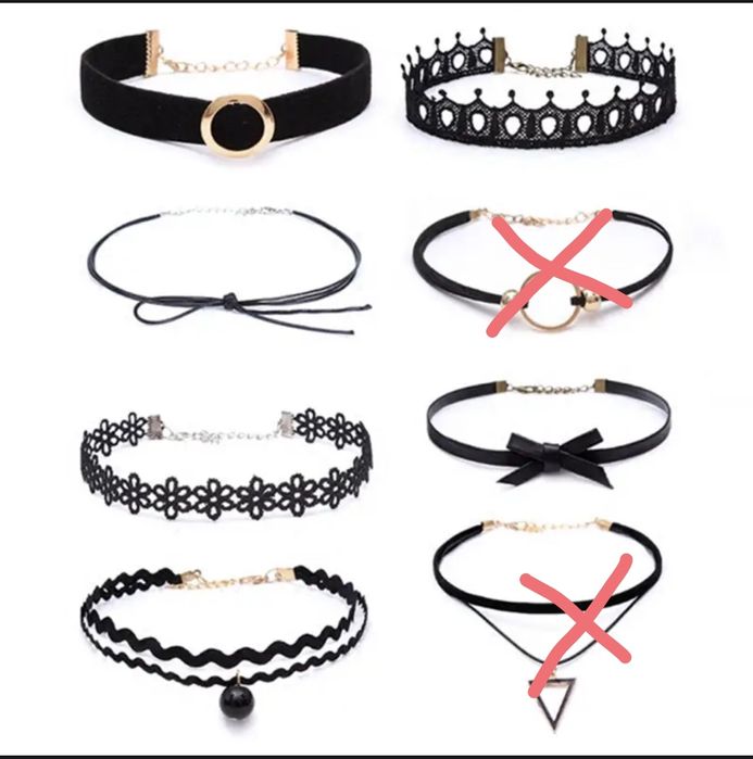 Чокеры на шею, кулон на леске