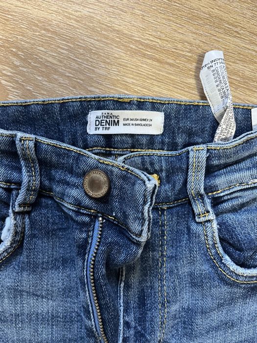 Дънки ZARA XS висока талия, еластични