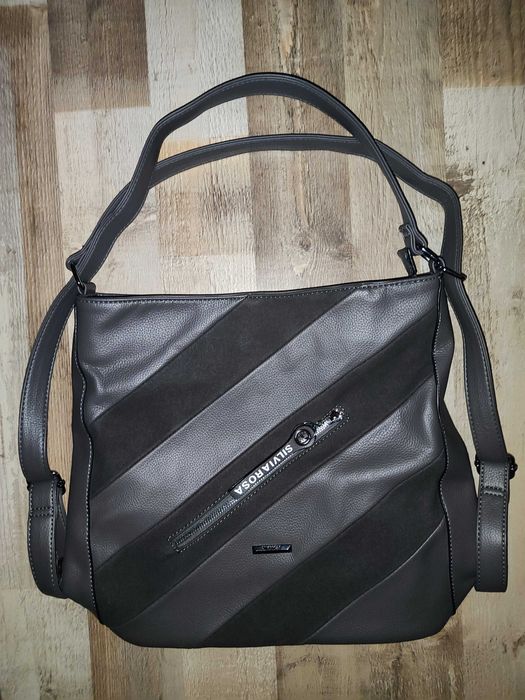 Geanta-Rucsac Dama Gri Andra Silvia Rosa G04498