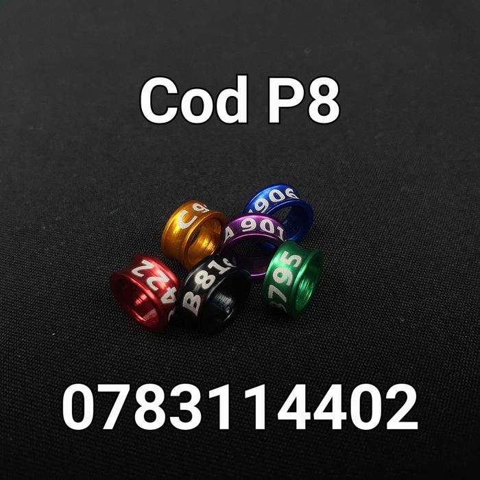 Inele de 6mm-Aluminiu-Papagali Nimfe Perusi Ara Canar Vrabie Pasari-P8