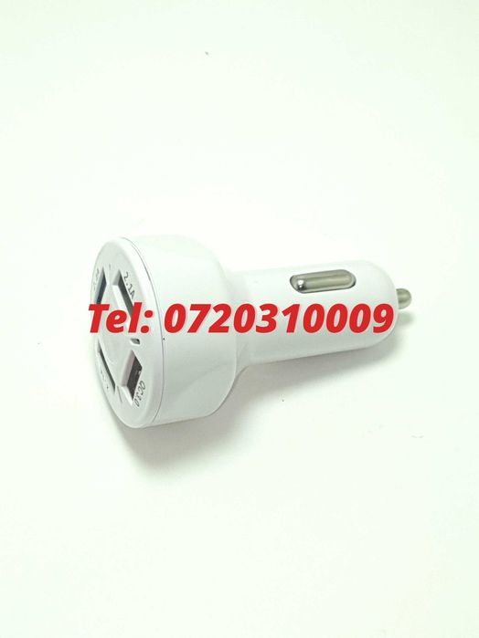 Incarcator Masina Auto 4 Porturi Bricheta Usb Qc Incarcare Rapida