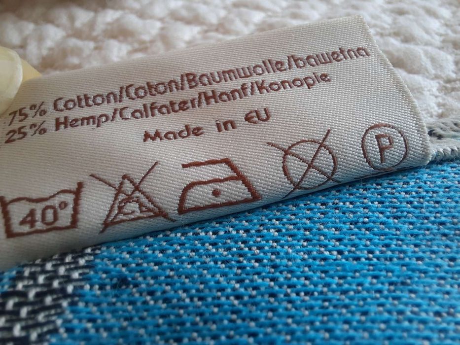 Тъкан слинг за бебе Natibaby Circus - памук и коноп размер 5, нов