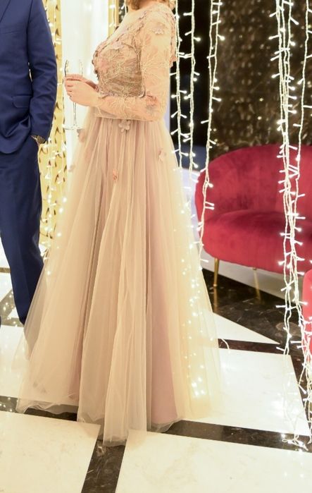 Rochie elegantă Emily G – purtată o singură dată (nuntă / nașă) – stare impecabilă