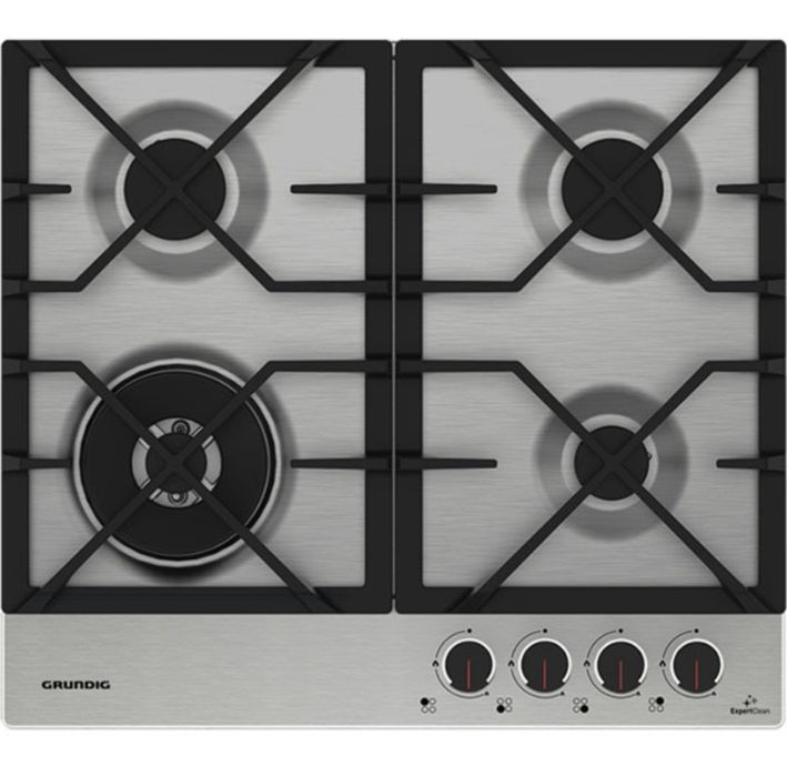 Plita gaz Grundig 4 arzatoare inox 
arzatoare + wok, inox - noua