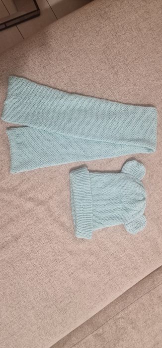 Шапка и шал от вълна, мерино