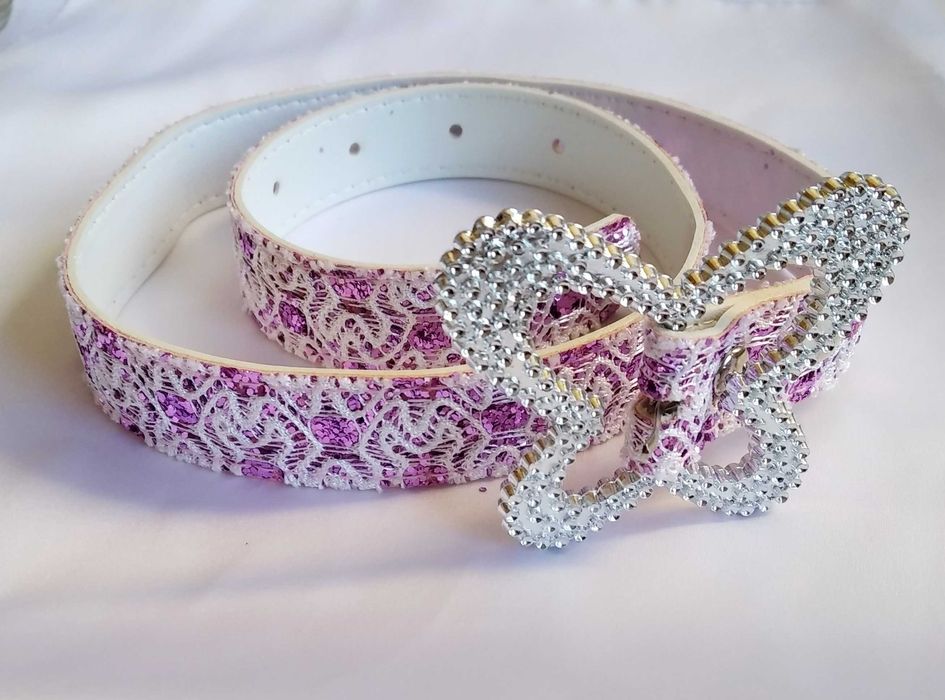 Детски колан с брокат