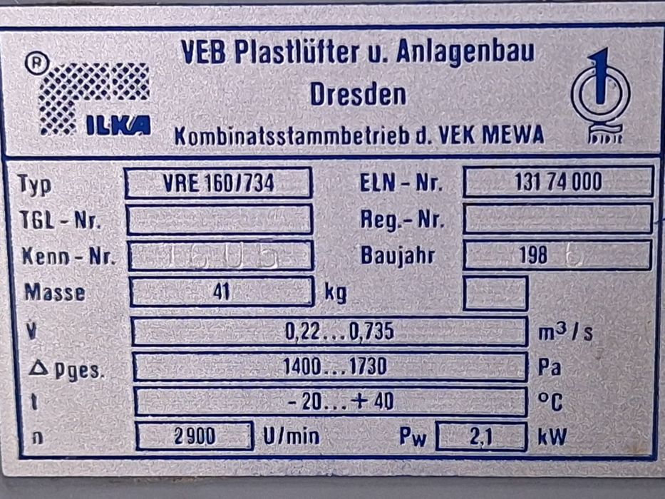 Вентилатори за агресивни среди ПВЦ