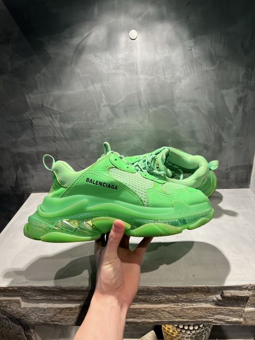 КАТО НОВИ Balenciaga Triple S Green 100% оригинални