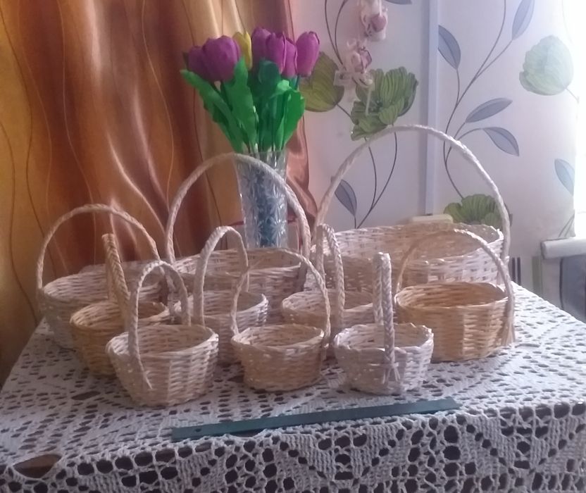Корзины из бумажной лозы