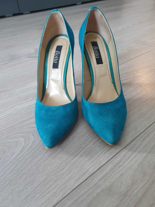 vand pantofi piele intoarsa turcoaz,37 ca noi