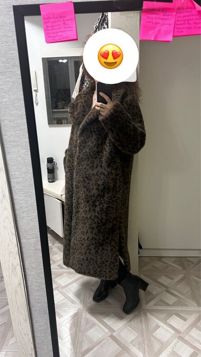 Шуба стильная тигровая