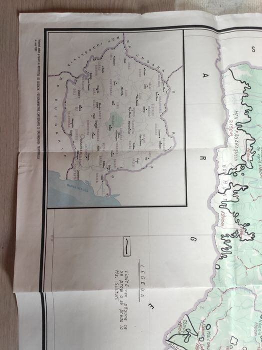 Harta veche judetul Brașov comunista 1981