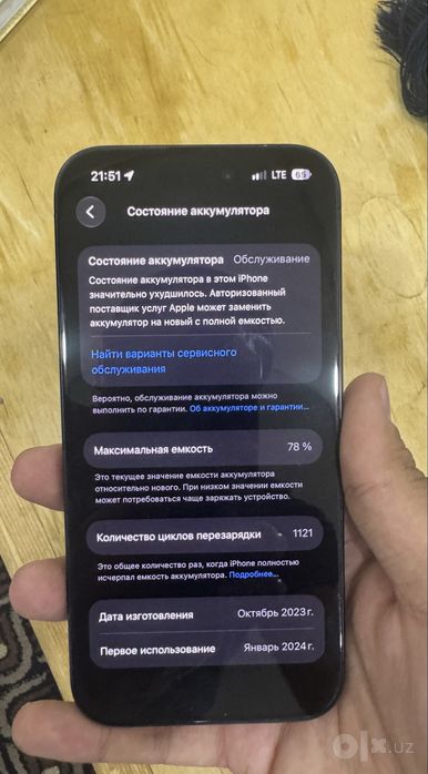 iPhone 15 pro holati ideal