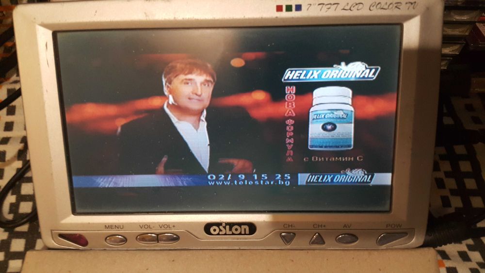 Мини портативен телевизор монитор OLSON без цифров тунер, дистанционо