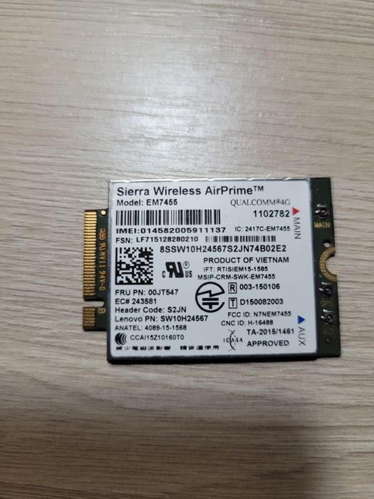 Это 4G/LTE-модем Sierra Wireless AirPrime EM7455 (на чипсете Qualcomm)