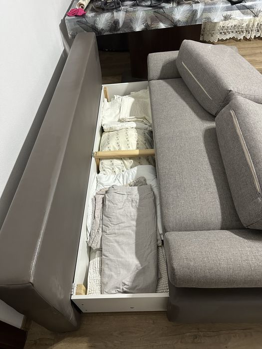 Canapea Extensibilă cu Ladă depozitare
