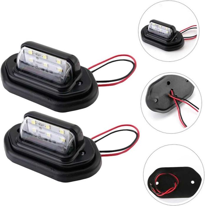 Комплект 2 броя LED светлини за регистрационен номер 12/24V