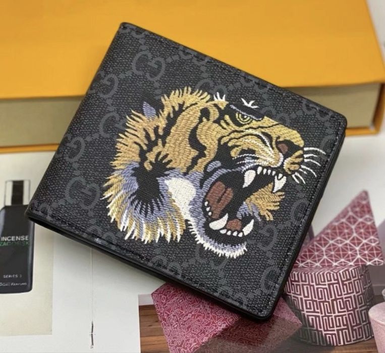 Portofel barbati Gucci GG Supreme-model Bee/Snake/Tiger-nou în cutie