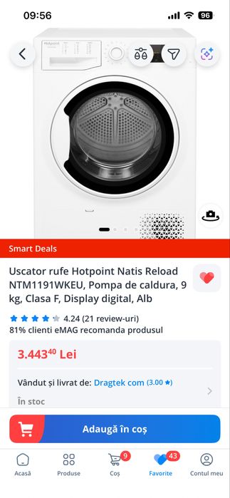 Uscator rufe Ariston Hot Point