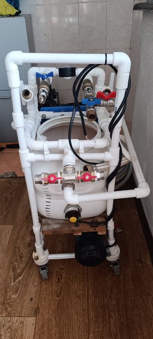 Промывочная установка для отопления  Гидропневматический бустер