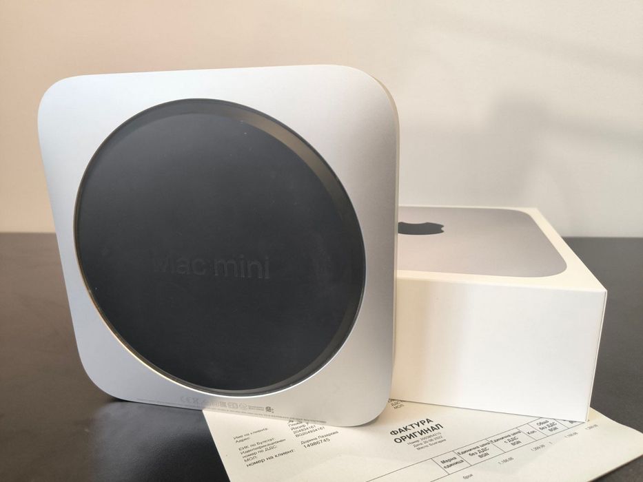 Като нов Mac Mini август 2022 г, чип Apple M1, RAM 8GB, SSD 256GB, 8-core GPU, Mac OS, Silver